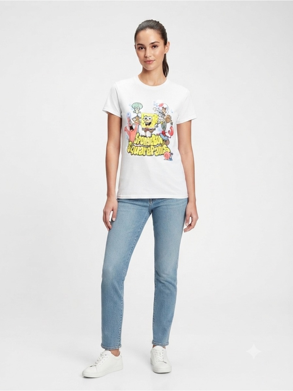 SpongeBob Squarepants Yellow & Multicolor Character Print Tee Unisex